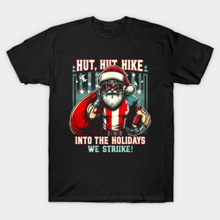 Santa American Football Player T-Shirt